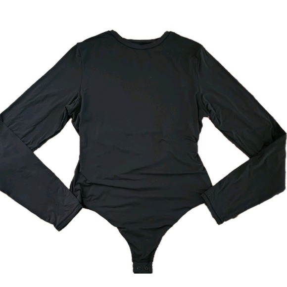 SKIMS Tops - SKIMS Black Long Sleeve Bodysuit